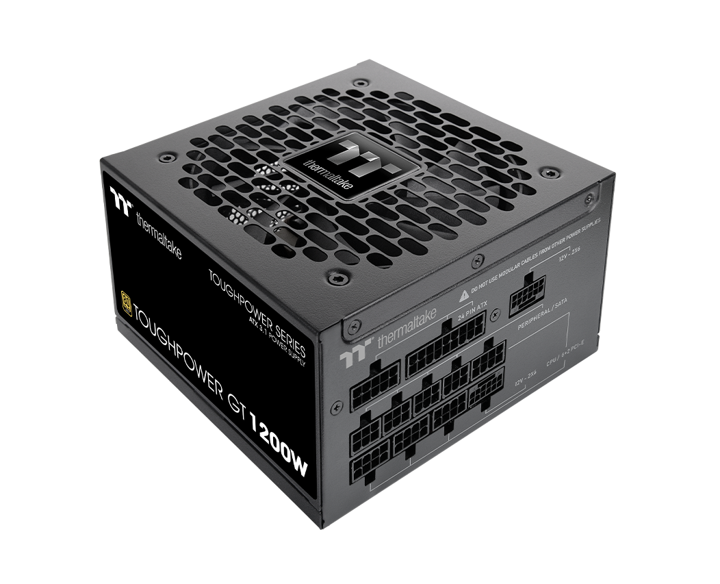 Thermaltake Toughpower GT 80 PLUS GOLD Fully Modular 1200W ATX 3.1 & PCIE 5.1 Power Supply.