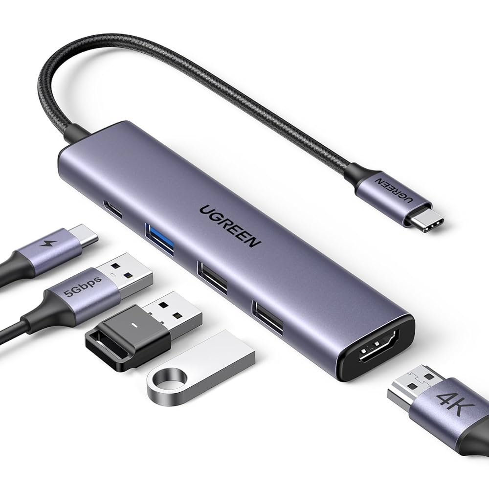 UGREEN 5-IN-1 USB C HUB MULTIFUNCTION ADAPTER