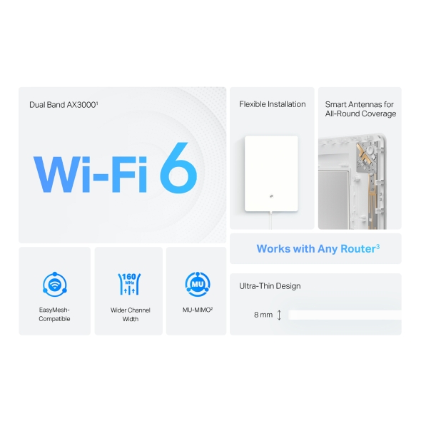 TP-LINK AX3000 WI-FI 6 AIR RANGE EXTENDER ARCHER AIR E5 - AIR E5 (EU) view 5