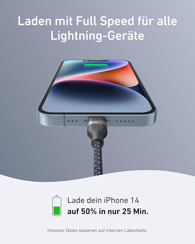 ANKER USB-C TO LIGHTNING CABLE (3FT, 240W, BRAIDED) view 2