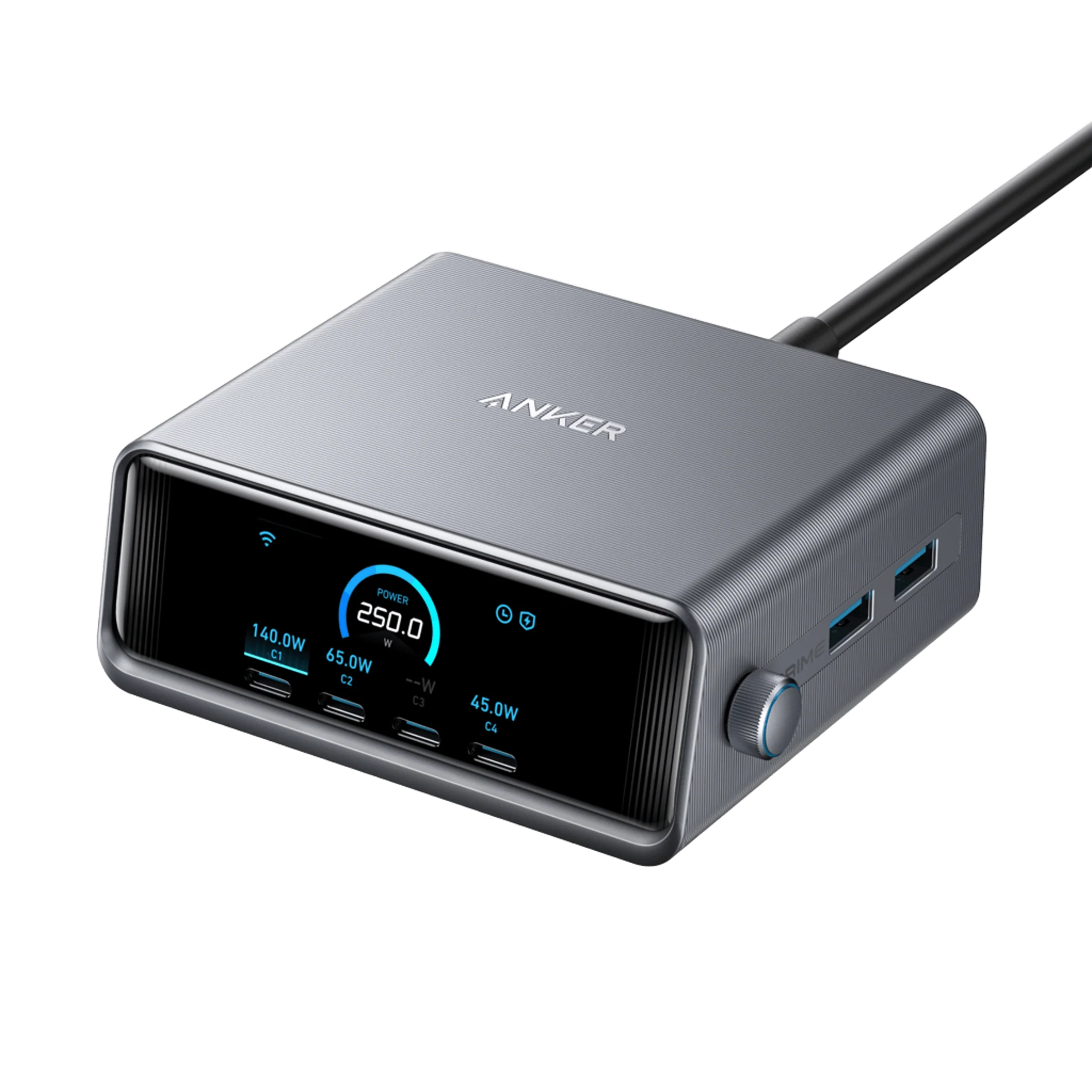 ANKER PRIME (250W, 6-PORTS, GaNPRIME) ULTRA-POWERFUL DESKTOP CHARGING SYSTEM
