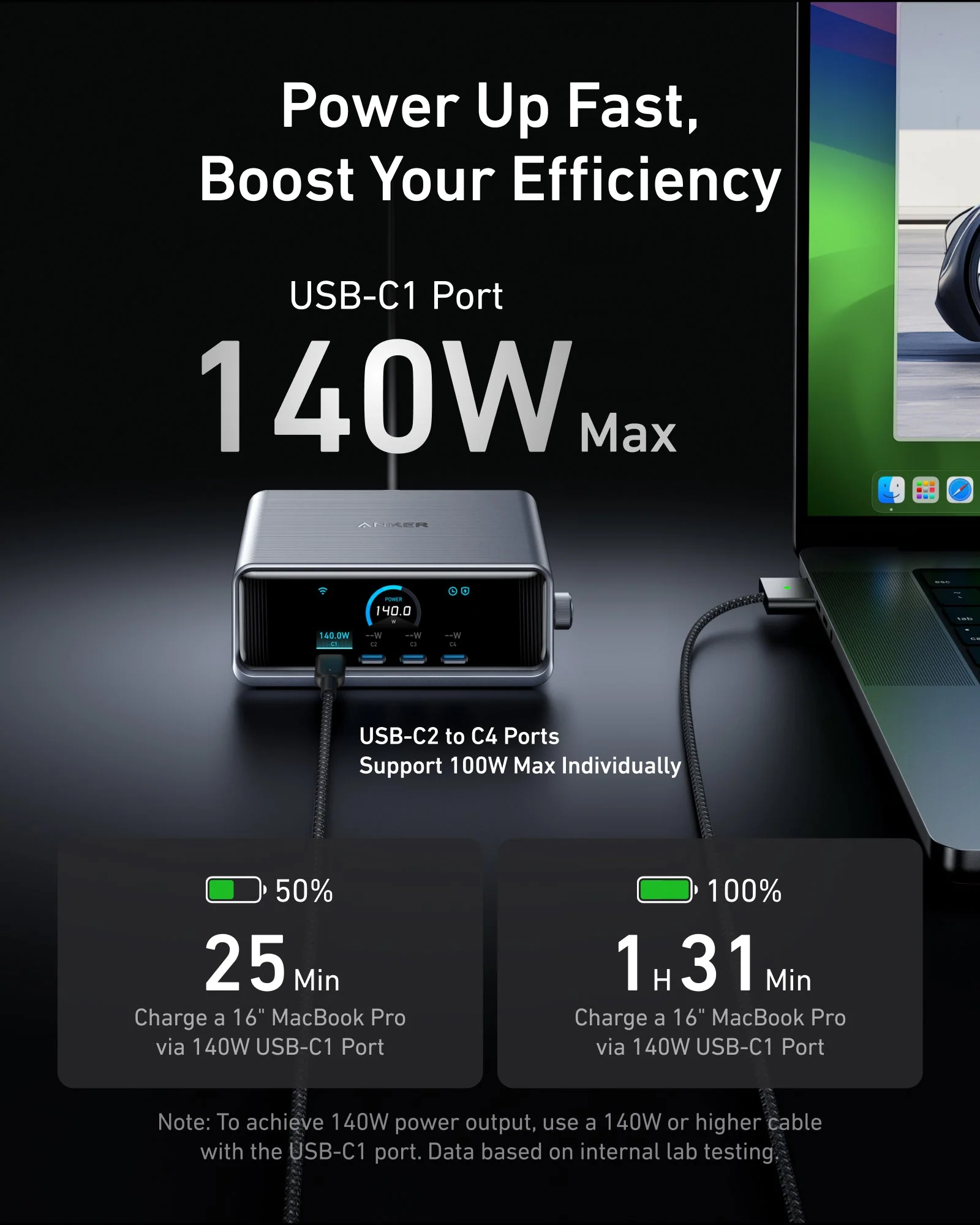 ANKER PRIME (250W, 6-PORTS, GaNPRIME) ULTRA-POWERFUL DESKTOP CHARGING SYSTEM view 3