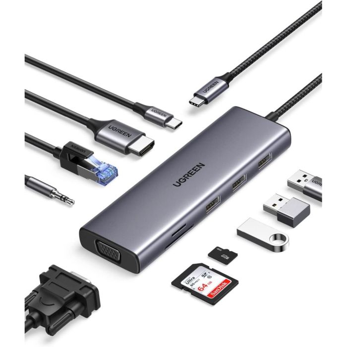 UGREEN 10-IN-1 USB C HUB MULTIFUNCTION ADAPTER