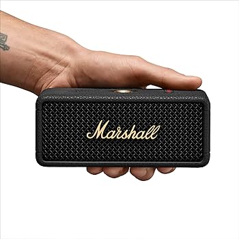 MARSHALL EMBERTON 3 COMPACT PORTABLE WIRELESS SPEAKER - BLACK