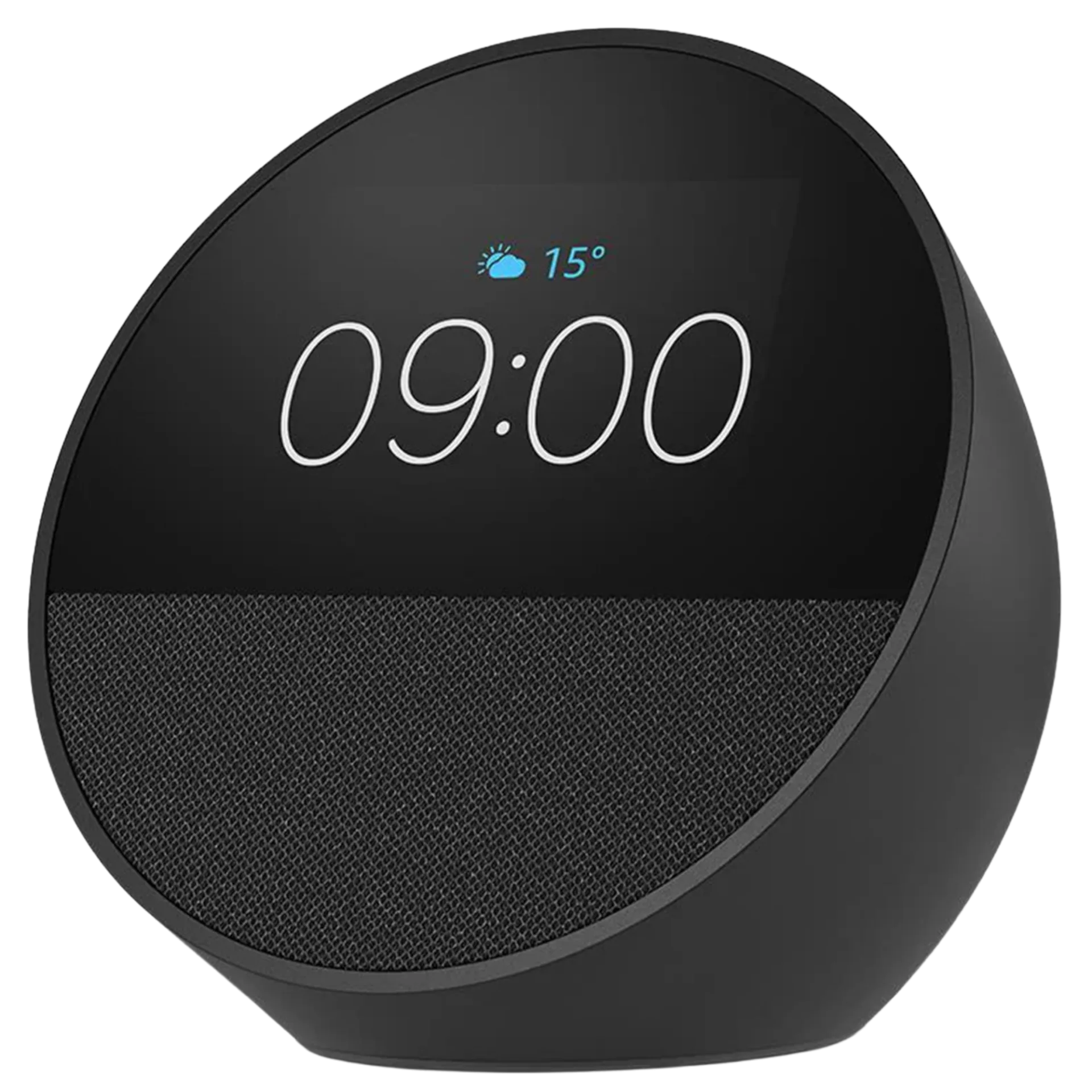 Amazon Echo Spot Smart Alarm Clock with Alexa - Black (2024 Release)