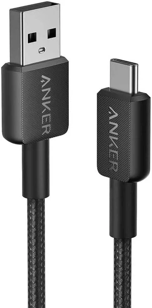 ANKER 322 USB-A TO USB-C CABLE 3FT - BLACK