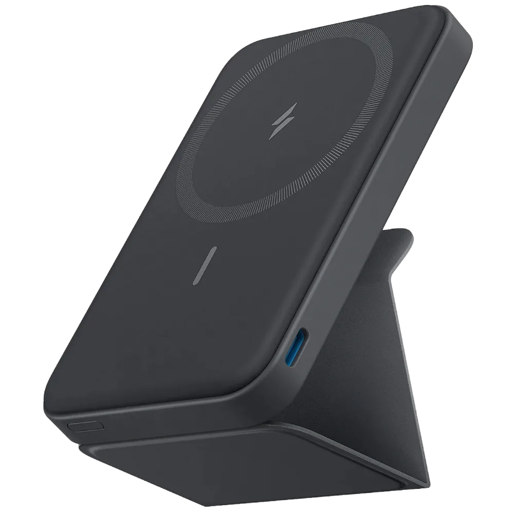 Anker MagGo Magnetic Power Bank (5000mAh) with Foldable Stand - Black (A1614H13)