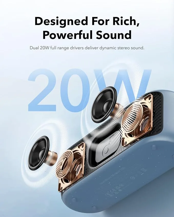 Anker Soundcore Motion 100 Portable Speaker - Blue view 4
