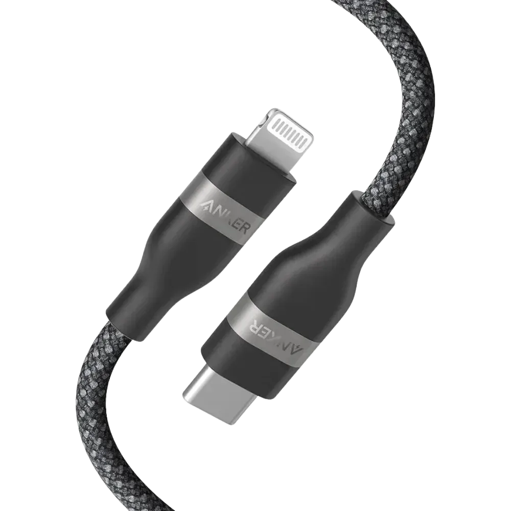 Anker USB-C to Lightning 60W High-Durability Braided Cable 6ft - Black (A82B2012)