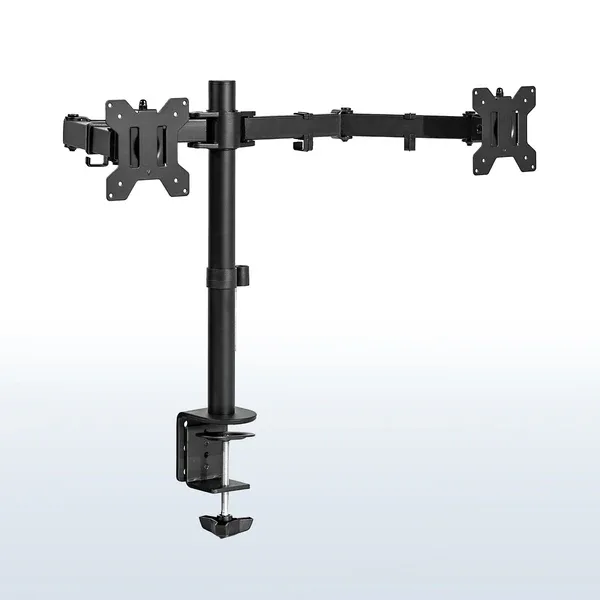 Dual Monitor Desk Mount Adjustable Stand 13-30 Inch Screens view 4