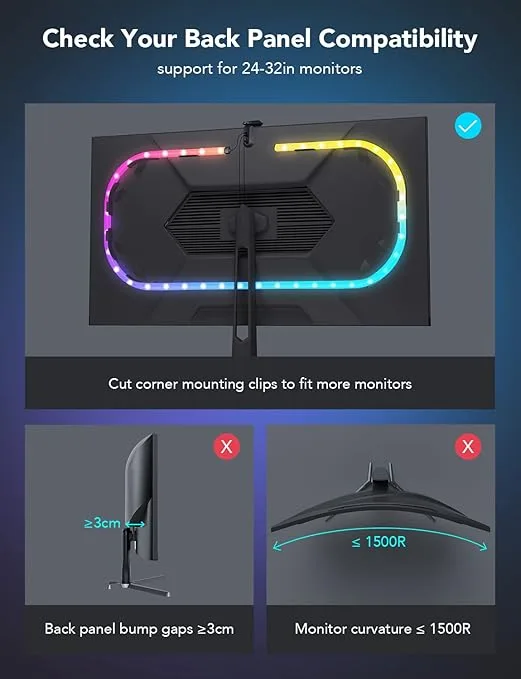 GOVEE DREAMVIEW G1 PRO GAMING LIGHT (24-29 INCH) FULL KIT - H604A view 5