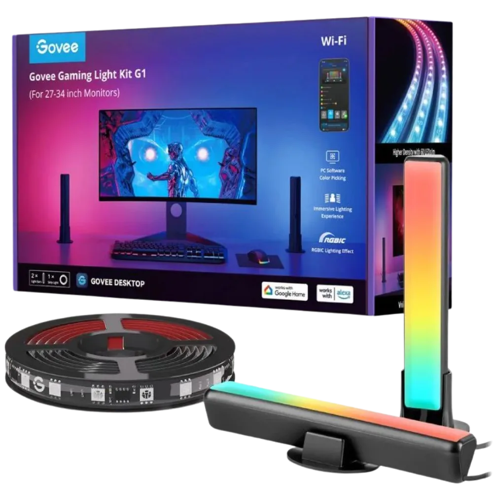 Govee Gaming Light Kit G1 RGBIC Smart LED Backlight for 27–34" Monitors (H6608)