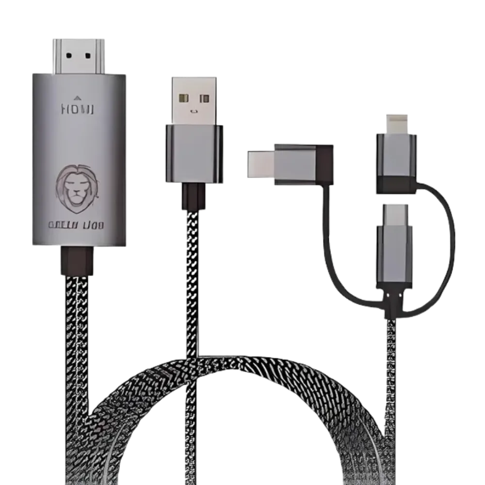 Green Lion 3 In 1 HDMI Cable 1.8M - Black