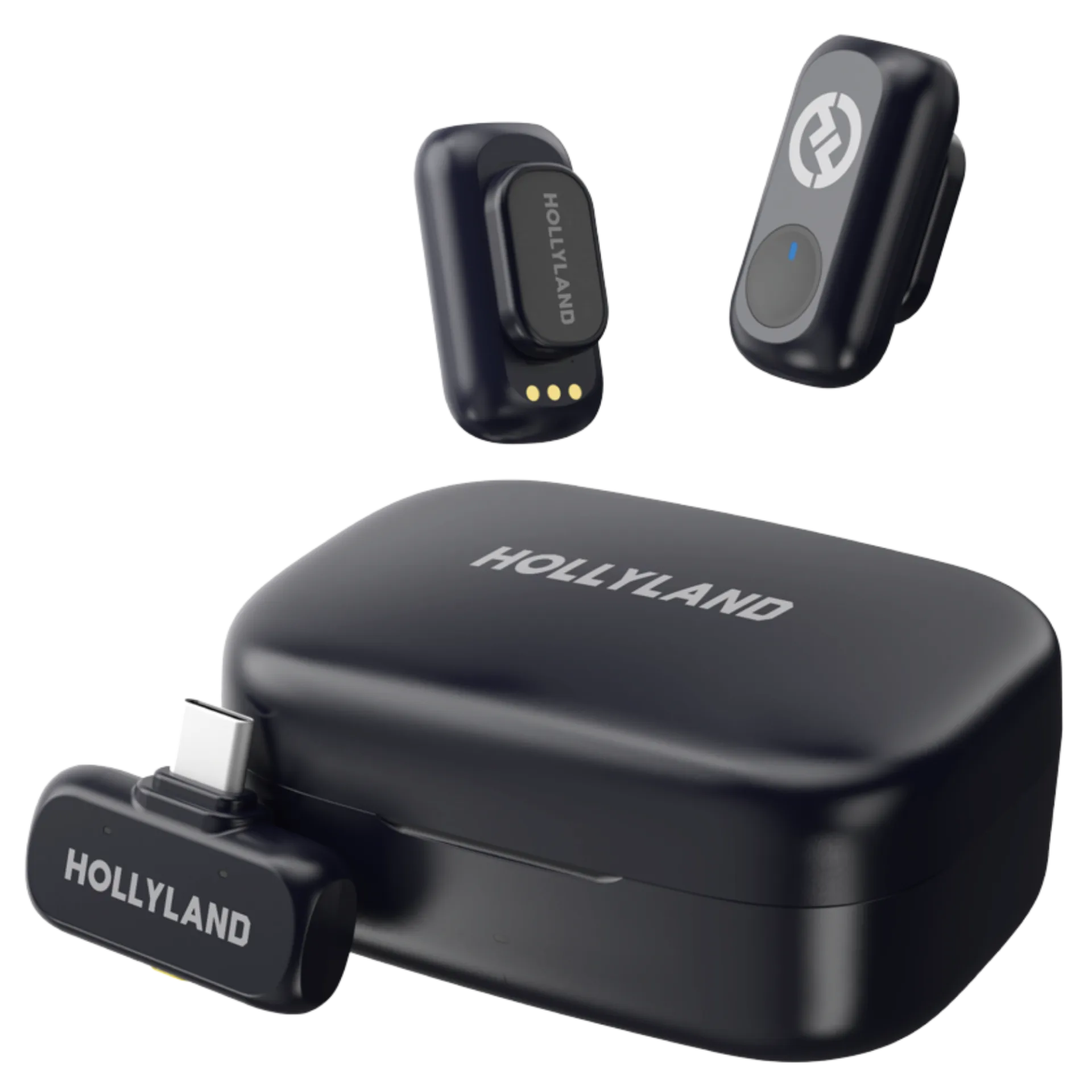 Hollyland LARK A1 Duo Wireless Microphone - USB-C RX + Charging Case