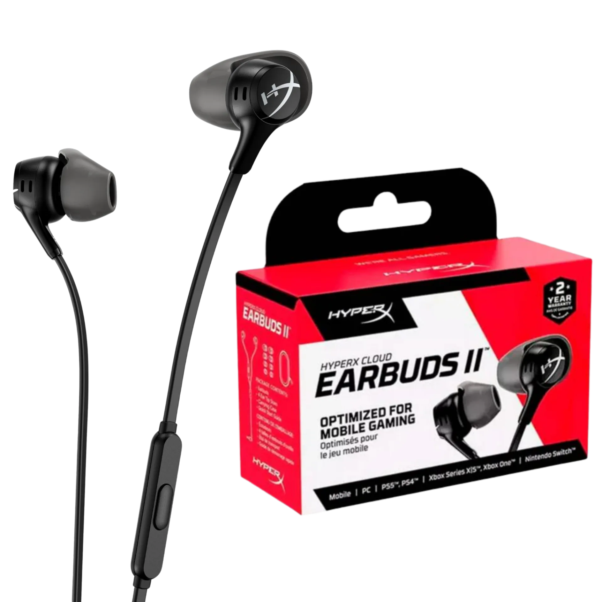 HyperX Cloud Earbuds II Gaming Earbuds - Black