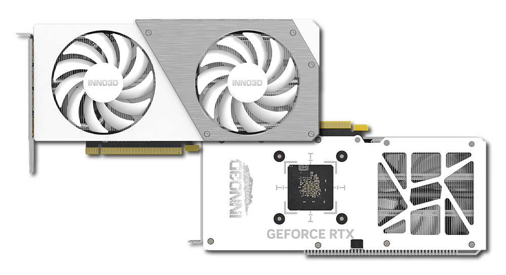 INNO3D GeForce RTX 4060 Ti TWIN X2 OC White 16GB GDDR6 Graphics Card view 2