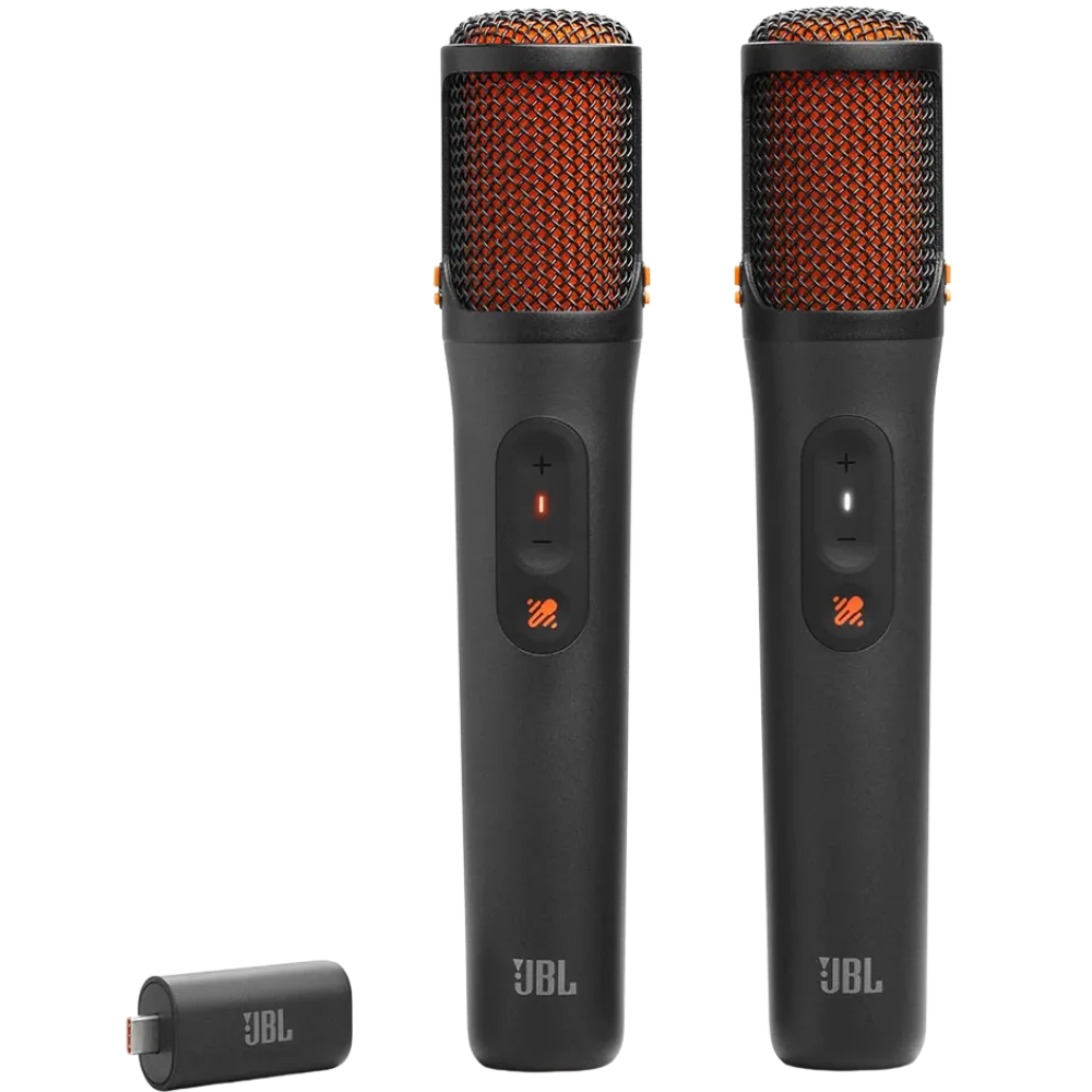 JBL EasySing Mics Dual Wireless AI-Powered Microphones - Black