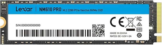 Lexar NM610 Pro 500GB M.2 NVME SSD - 3300MB/S
