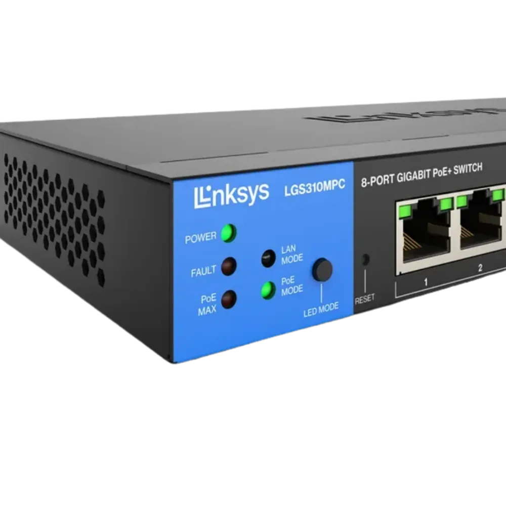 Linksys 8 Port Managed Gigabit Poe+ Switch - LGS310MPC view 3