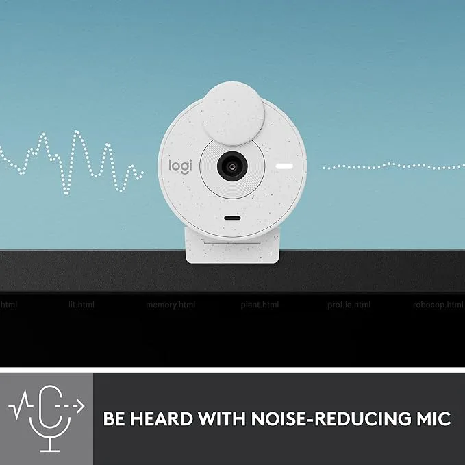 Logitech Brio 300 Full HD Webcam - White view 4