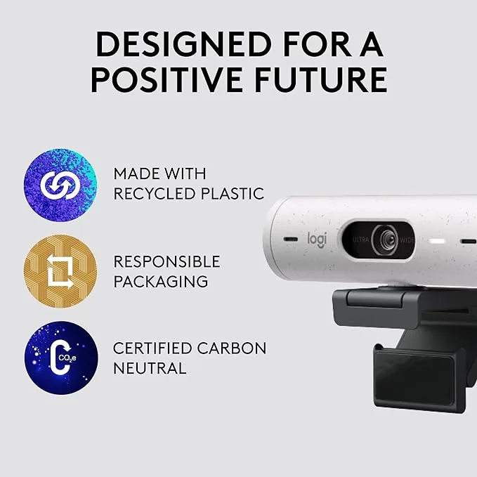 Logitech Brio 500 Full HD Webcam With HDR - White view 4