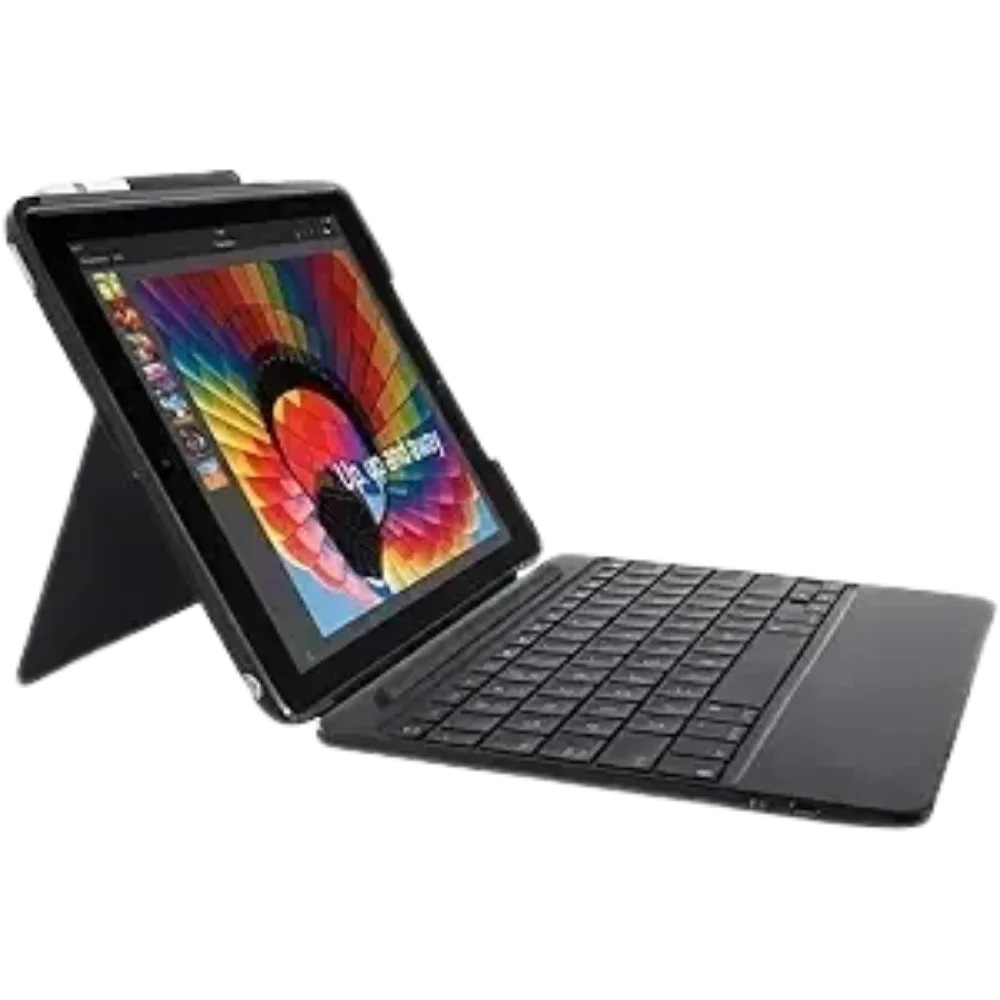 LOGITECH SLIM COMBO CASE WITH BACKLIT BLUETOOTH KEYBOARD FOR IPAD (5TH & 6TH GENERATION) - GRAPHITE view 1