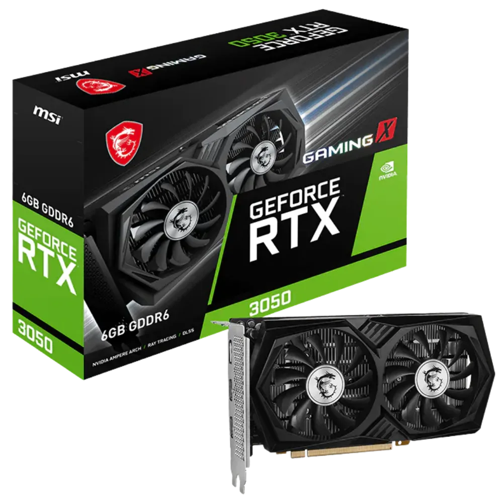 MSI GeForce RTX 3050 GAMING X 6G 6GB GDDR6 Graphics Card
