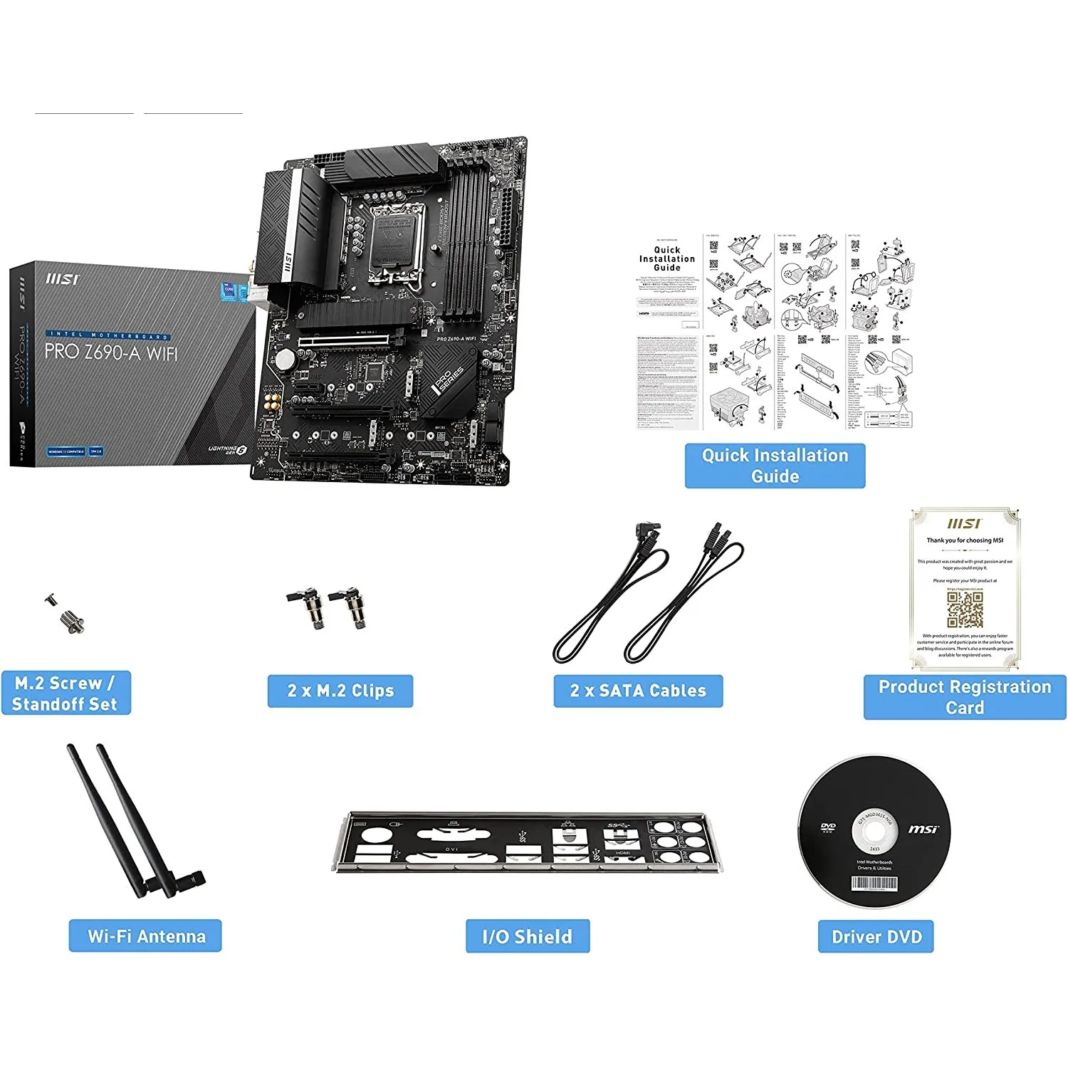 MSI Pro Z690-A WIFI Intel Motherboard view 7