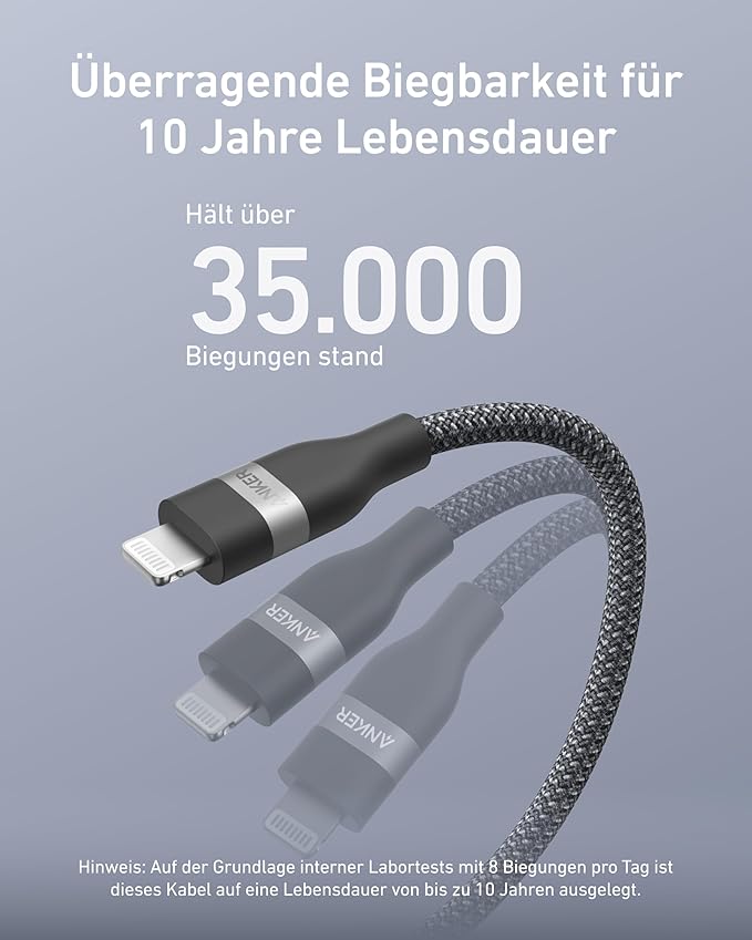 ANKER USB-C TO LIGHTNING CABLE (3FT, 240W, BRAIDED) view 4