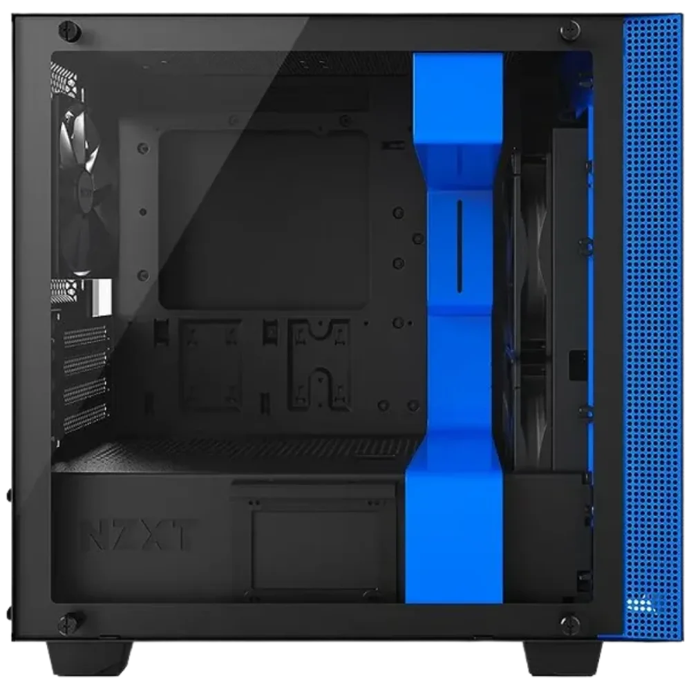 NZXT H400I Micro-Atx Matte Black/Blue Case view 3