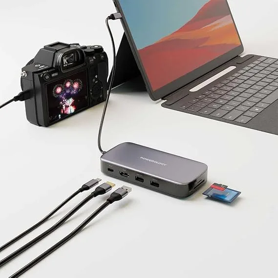 Powerology USB-C Hub & SSD Drive 512GB 100W PD view 2