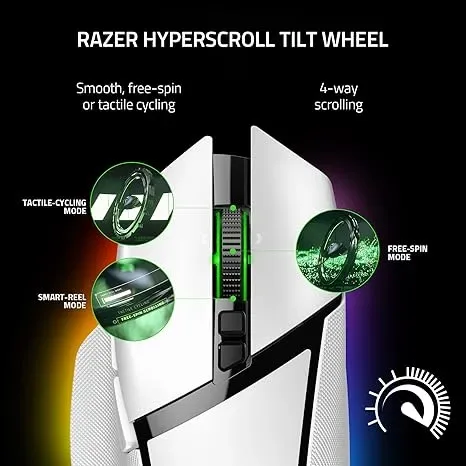 Razer Basilisk V3 Pro Customizable Wireless Gaming Mouse - White view 2