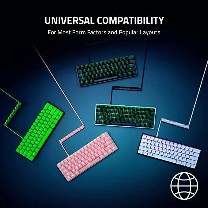 Razer Pbt Keycap + Coiled Cable Upgrade Set - Fits Most Mechanical & Optical Keyboards view 5