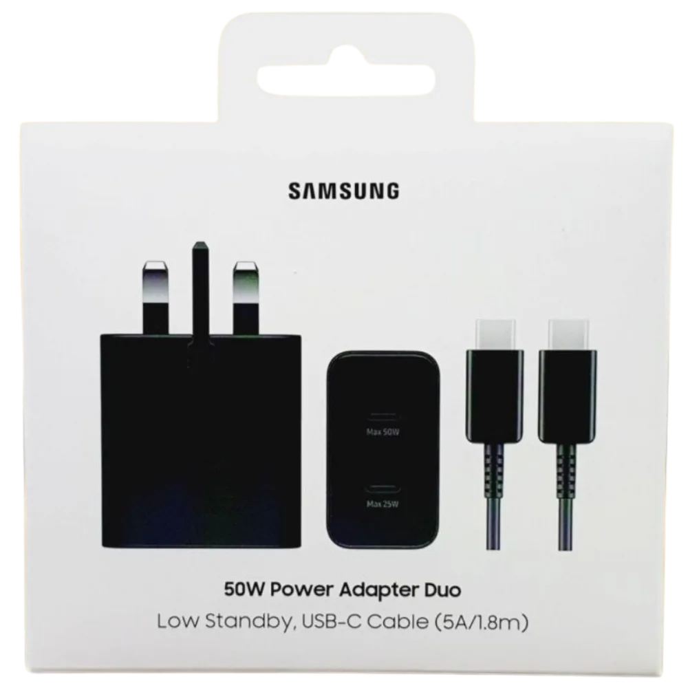 Samsung 50W Dual USB-C Super Fast Charging Power Adapter with 5A USB-C Cable (1.8m)