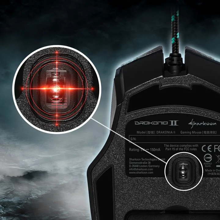 Sharkoon Drakonia II Wired Gaming Mouse view 2