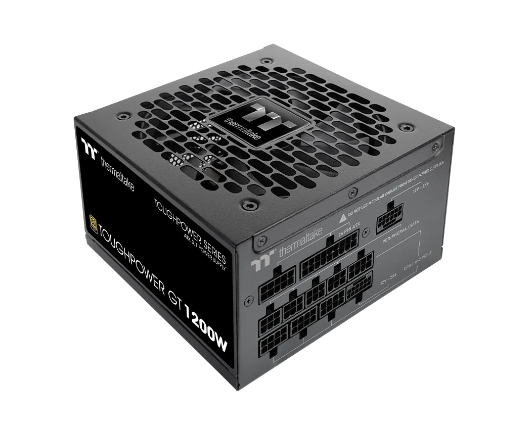 Thermaltake Toughpower GT 80 PLUS GOLD Fully Modular 1200W ATX 3.1 & PCIE 5.1 Power Supply.