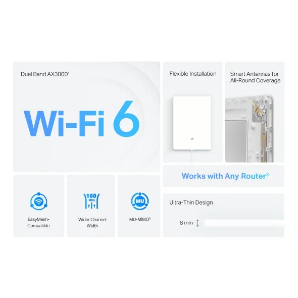 TP-Link AX3000 Wi-Fi 6 Air Range Extender Archer Air E5 - Air E5 (Eu) view 5