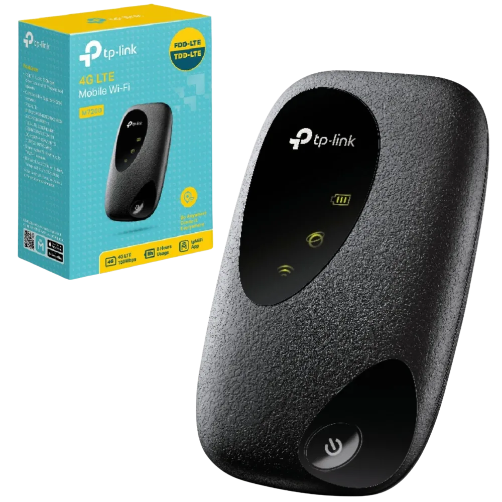 TP-Link M7200 150Mbps 4G LTE Mobile Wi-Fi - Black