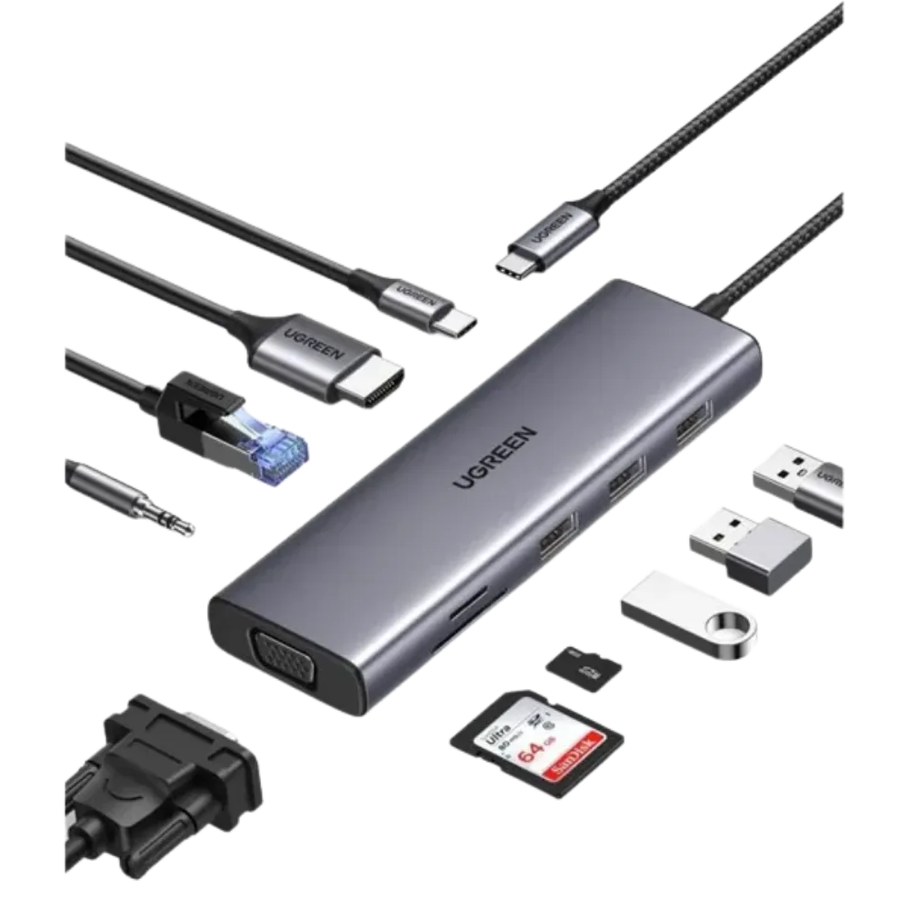UGREEN 10-IN-1 USB C HUB MULTIFUNCTION ADAPTER
