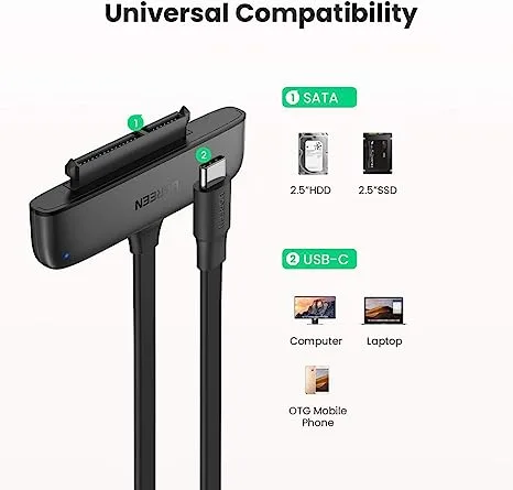 Ugreen USB-C To 2.5 Inch SATA Converter Cable view 2