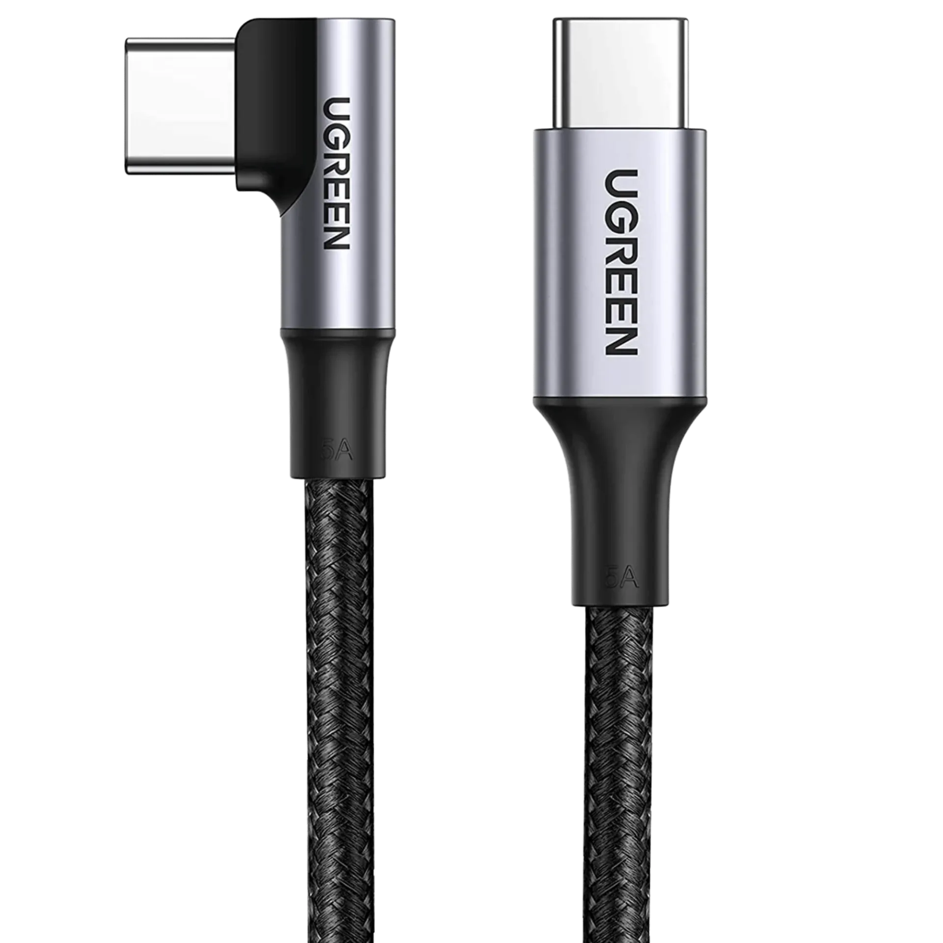 UGREEN USB-C to Angled USB-C 2.0 Braided Cable 1 Meter