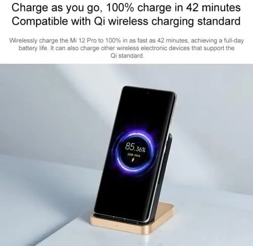 Xiaomi Wireless Charging Stand 50W Black view 4